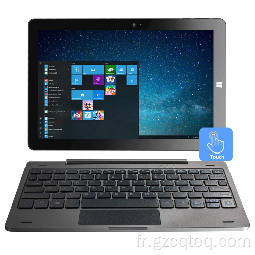 Ordinateur portable à écran tactile 2 en 1 Win 10 avec clavier amovible